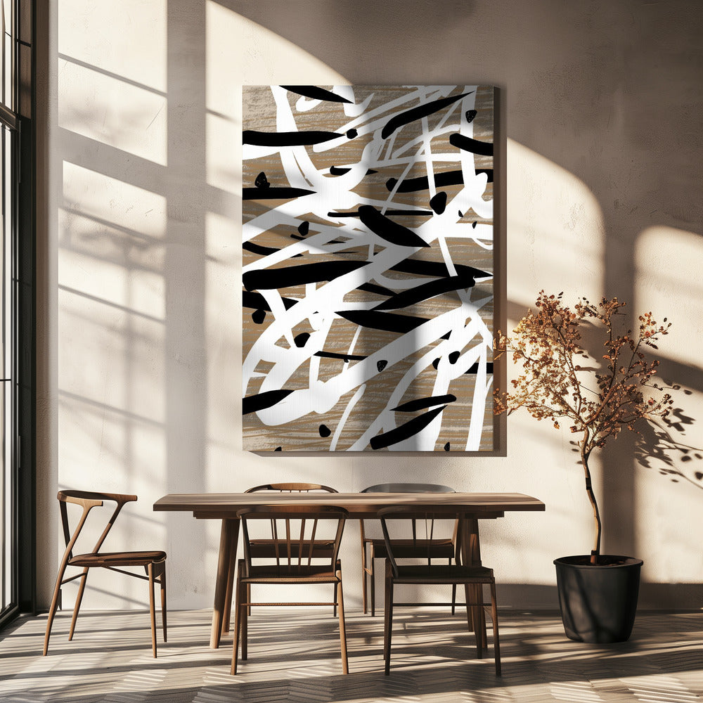 Chaotische Striche Tanz | Leinwand