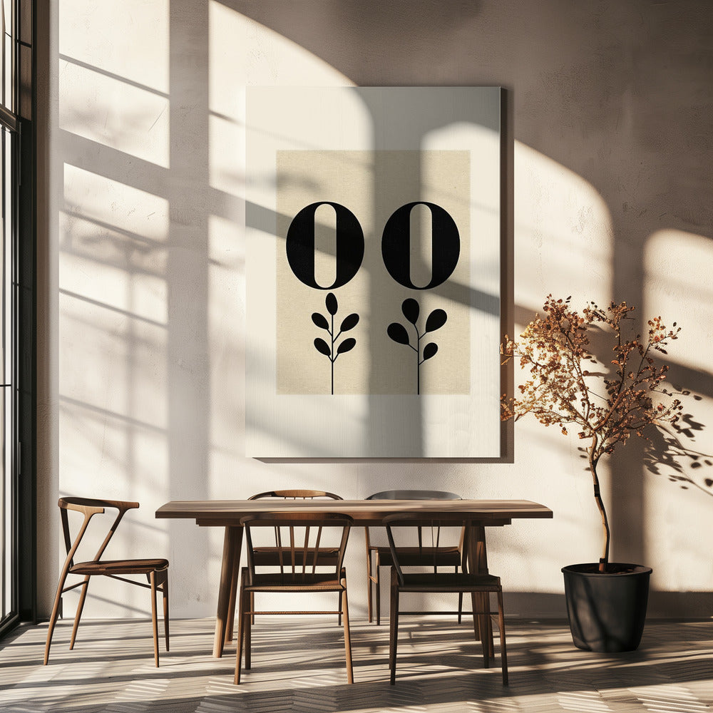 Florale Typografie | Leinwand