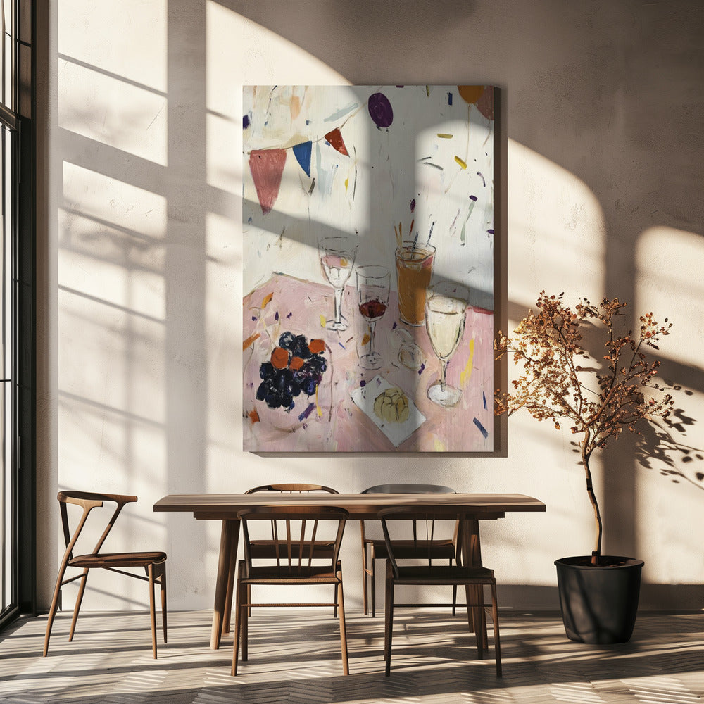 Festliche Tischdekoration | Leinwand