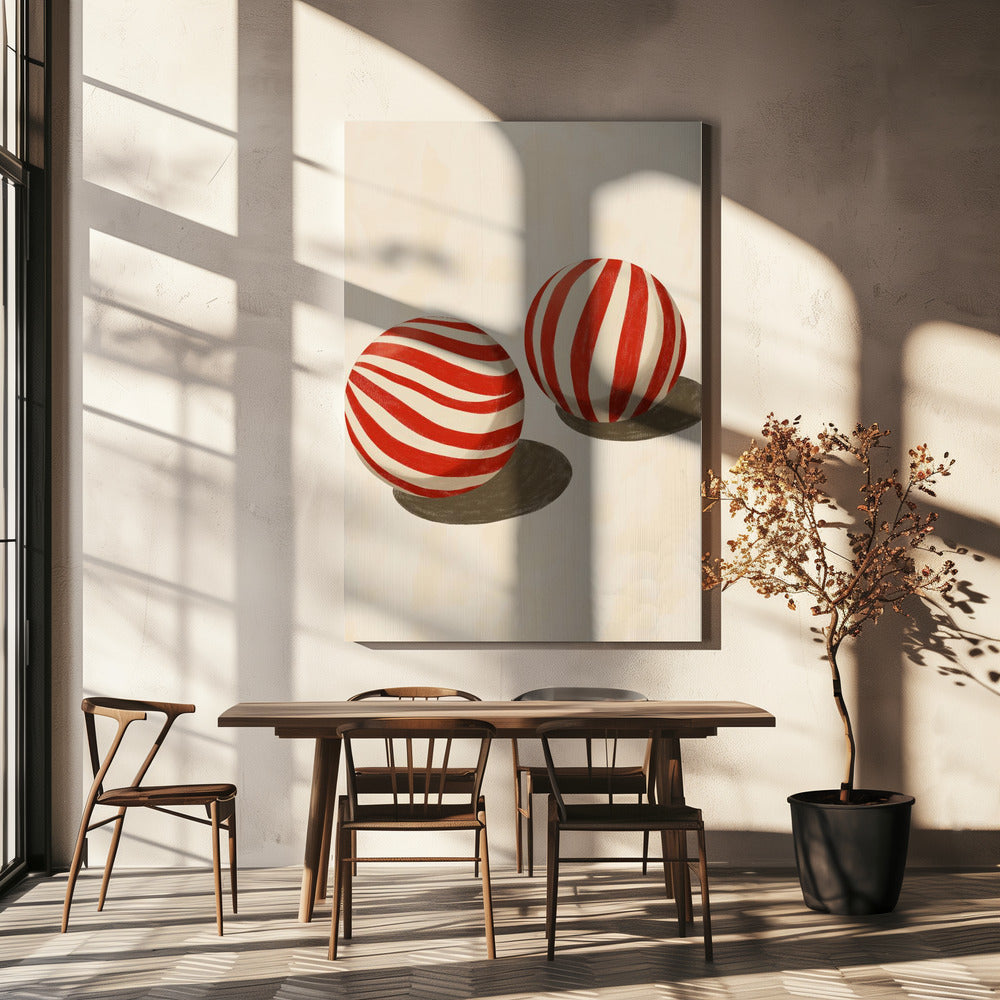 Candy Swirl Kugeln | Leinwand