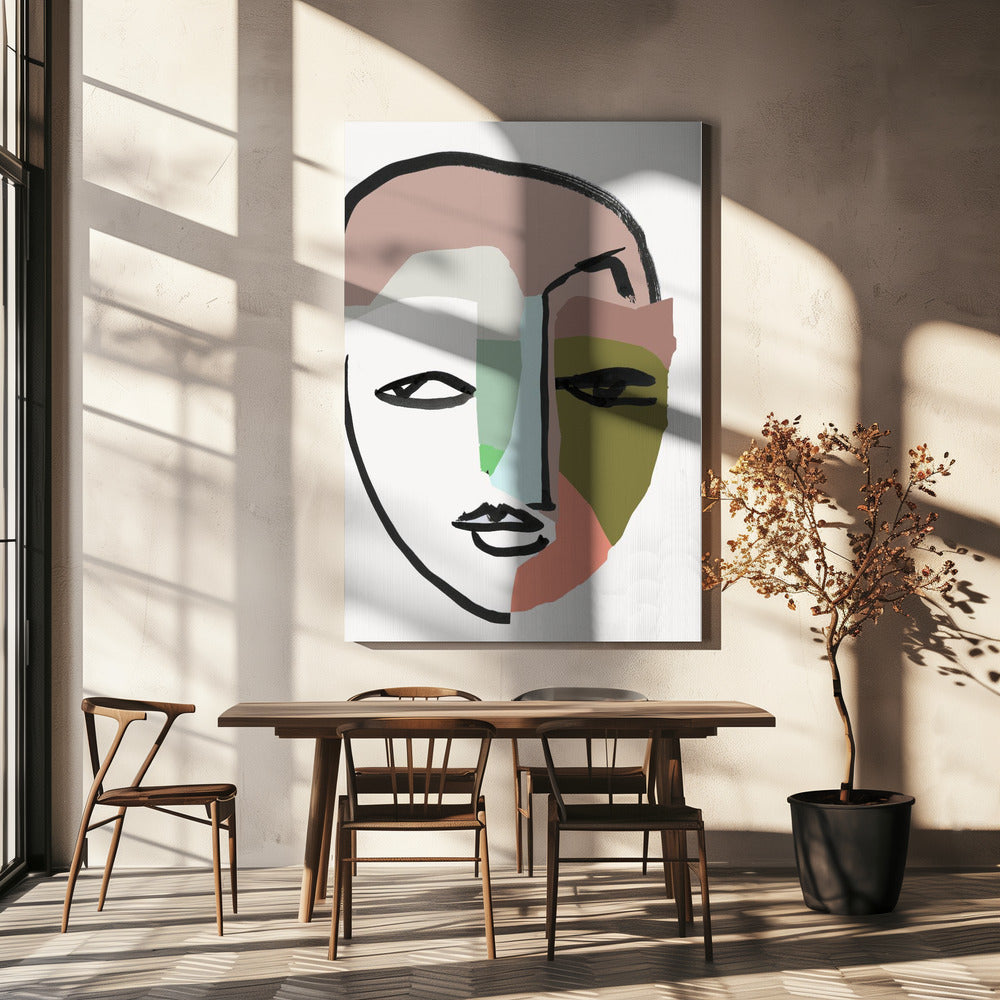 Visage Nr. 1 Kunstdruck | Leinwand