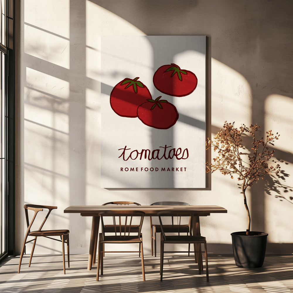 Food Art - Tomaten Rom Lebensmittelmarkt | Leinwand