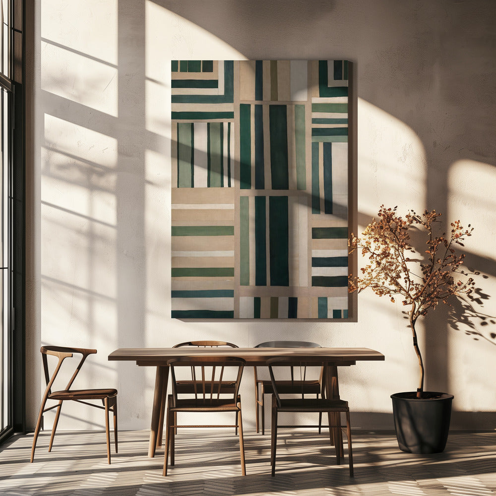 Geometrischer Wandteppich | Leinwand