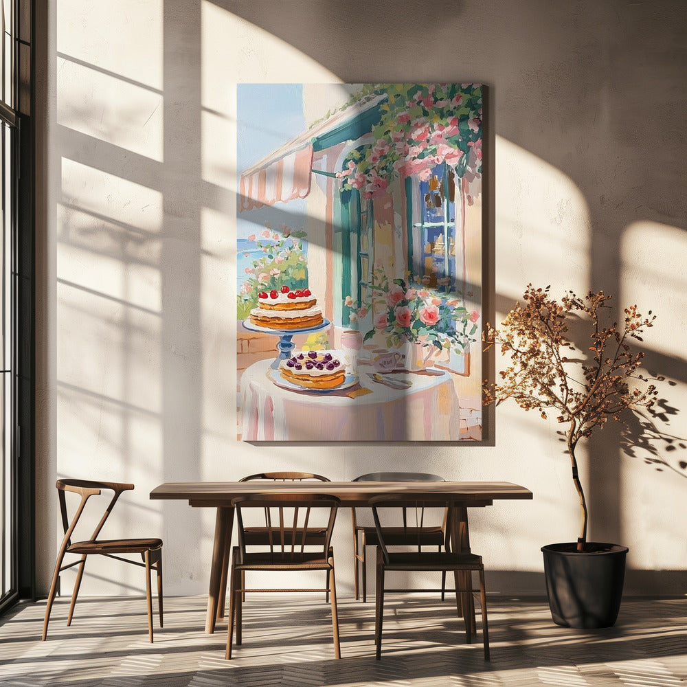 Französisches Dessertcafé | Leinwand