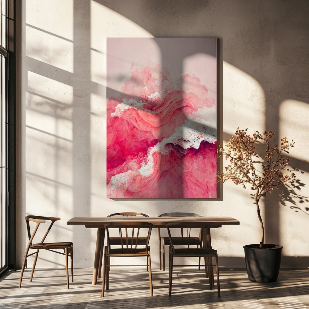 Purpurrote Wellen fließen | Leinwand