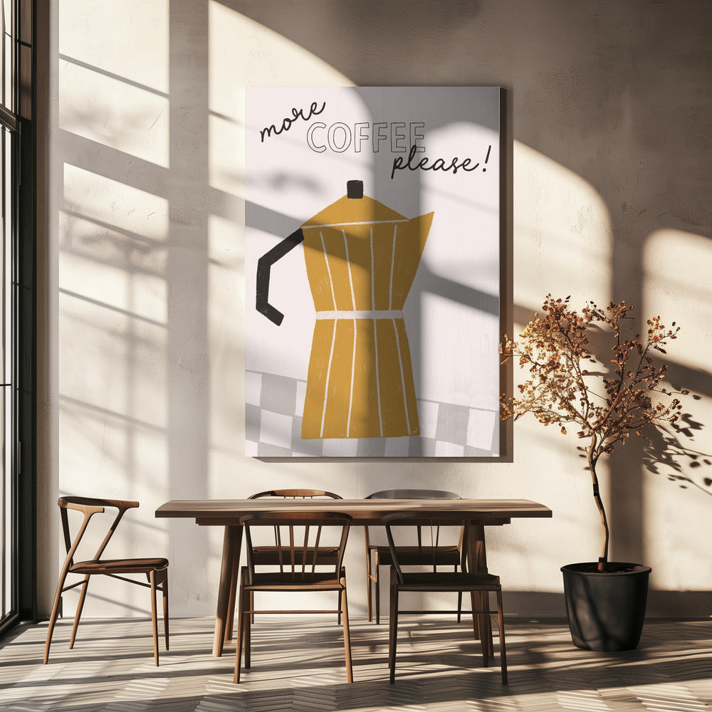 Mehr Kaffee | Leinwand