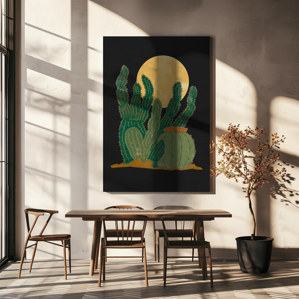 Moderne Americana und Kaktus | Leinwand