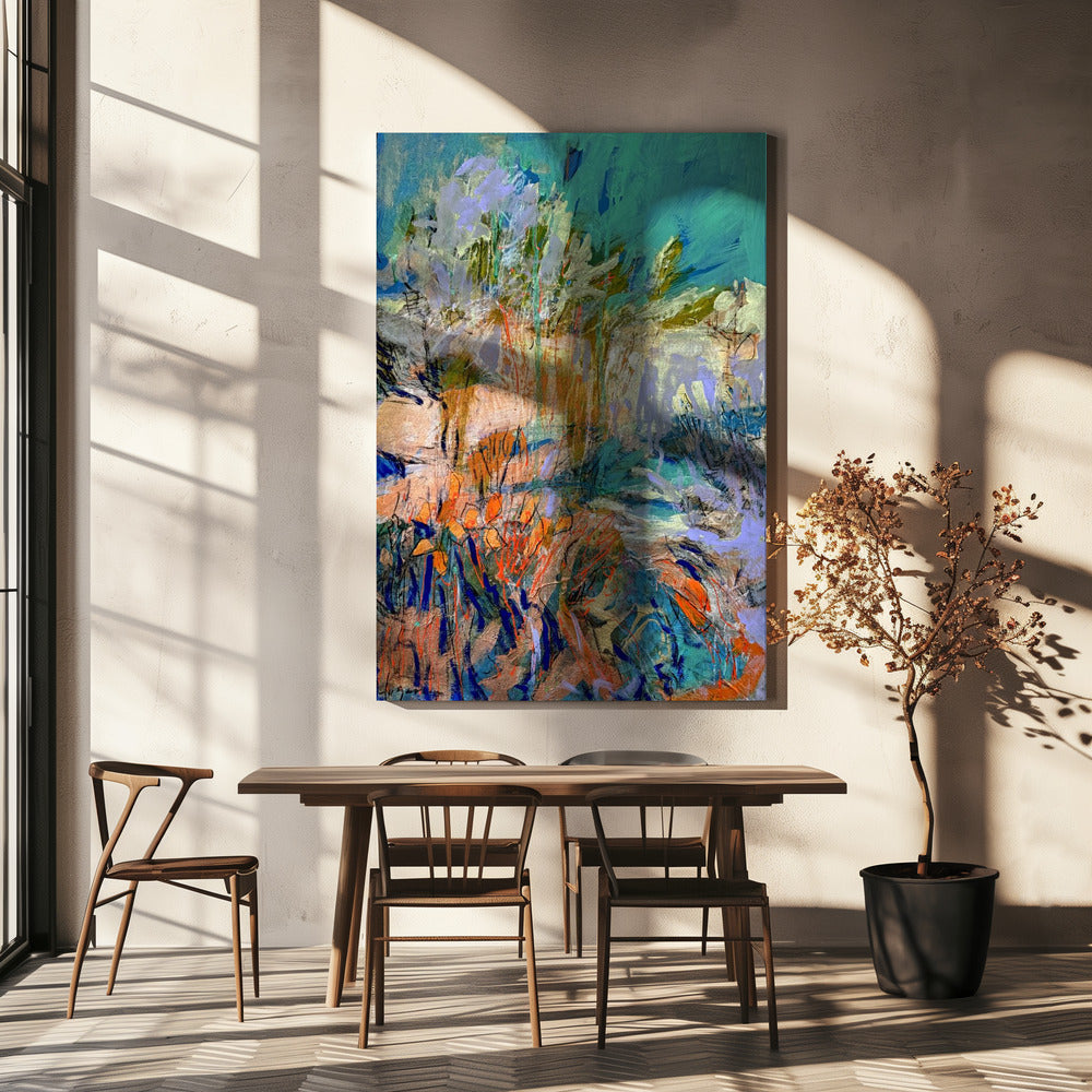 Traumlandschaft Pinselstriche | Leinwand