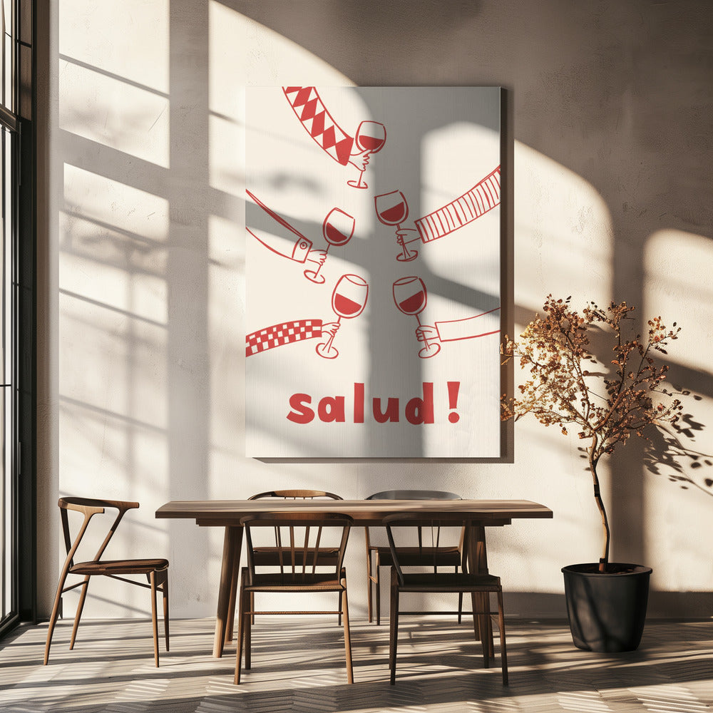 Salud! Weinparty mit Freunden | Leinwand