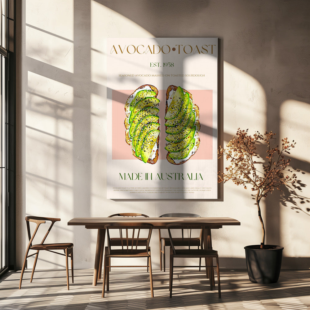 Toast mit Avocado | Leinwand