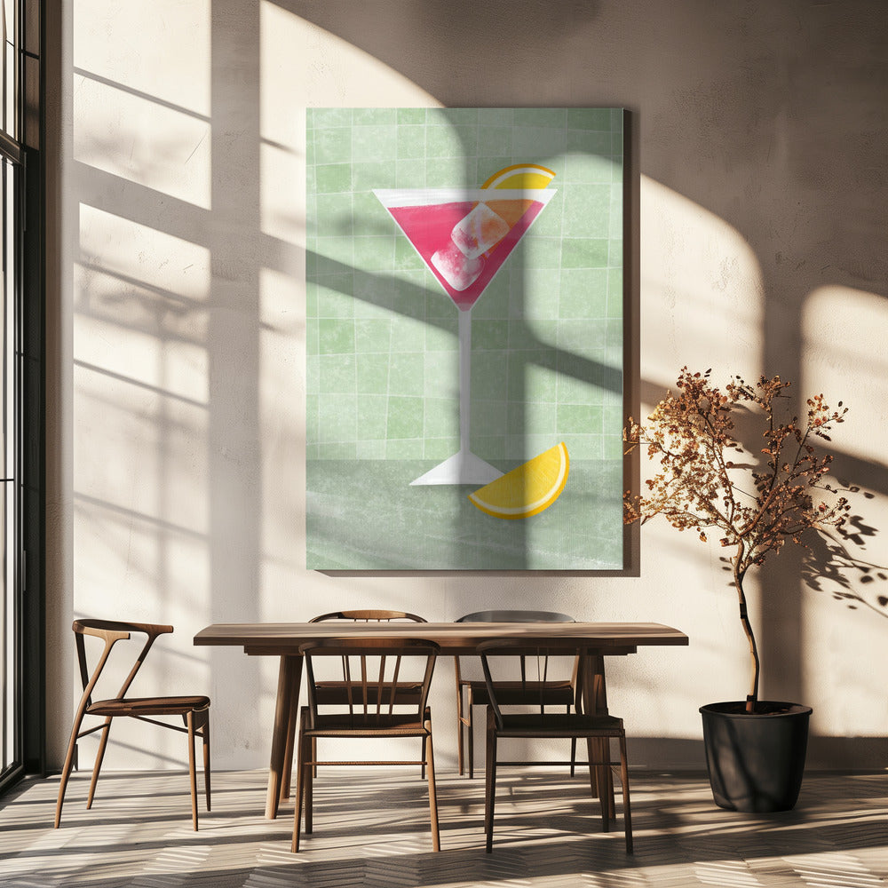 Rosa Cocktail | Leinwand