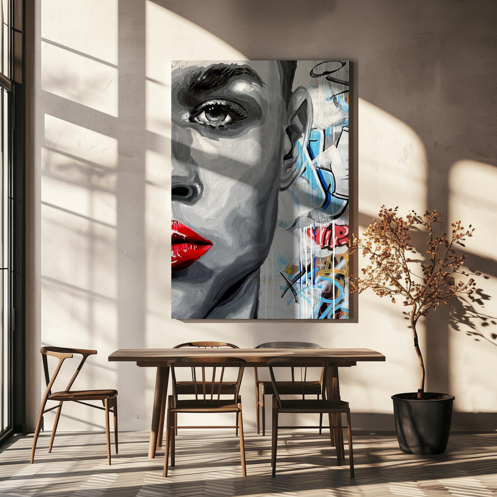 Lebendiger Graffiti-Blick | Leinwand
