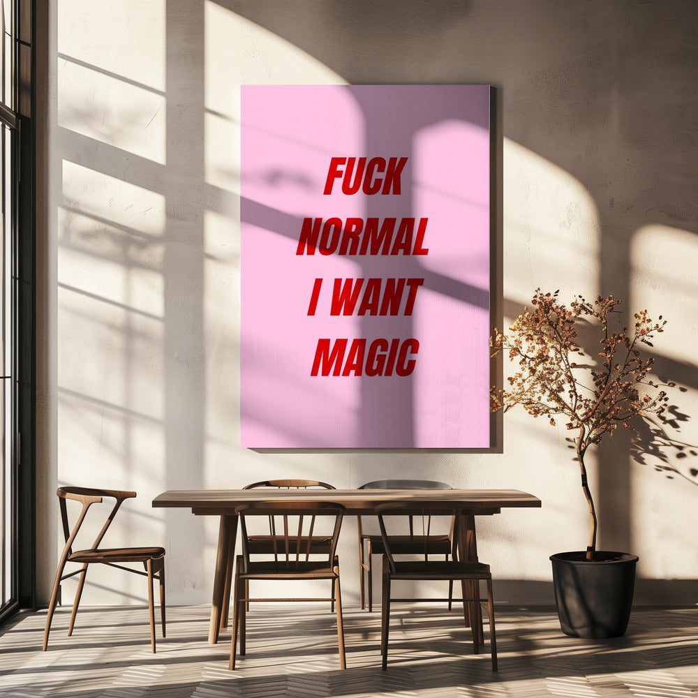 Fette rote Typografie | Leinwand