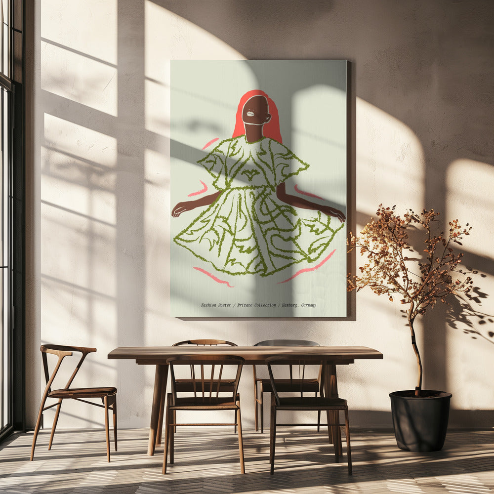 Eleganz in Grün | Leinwand