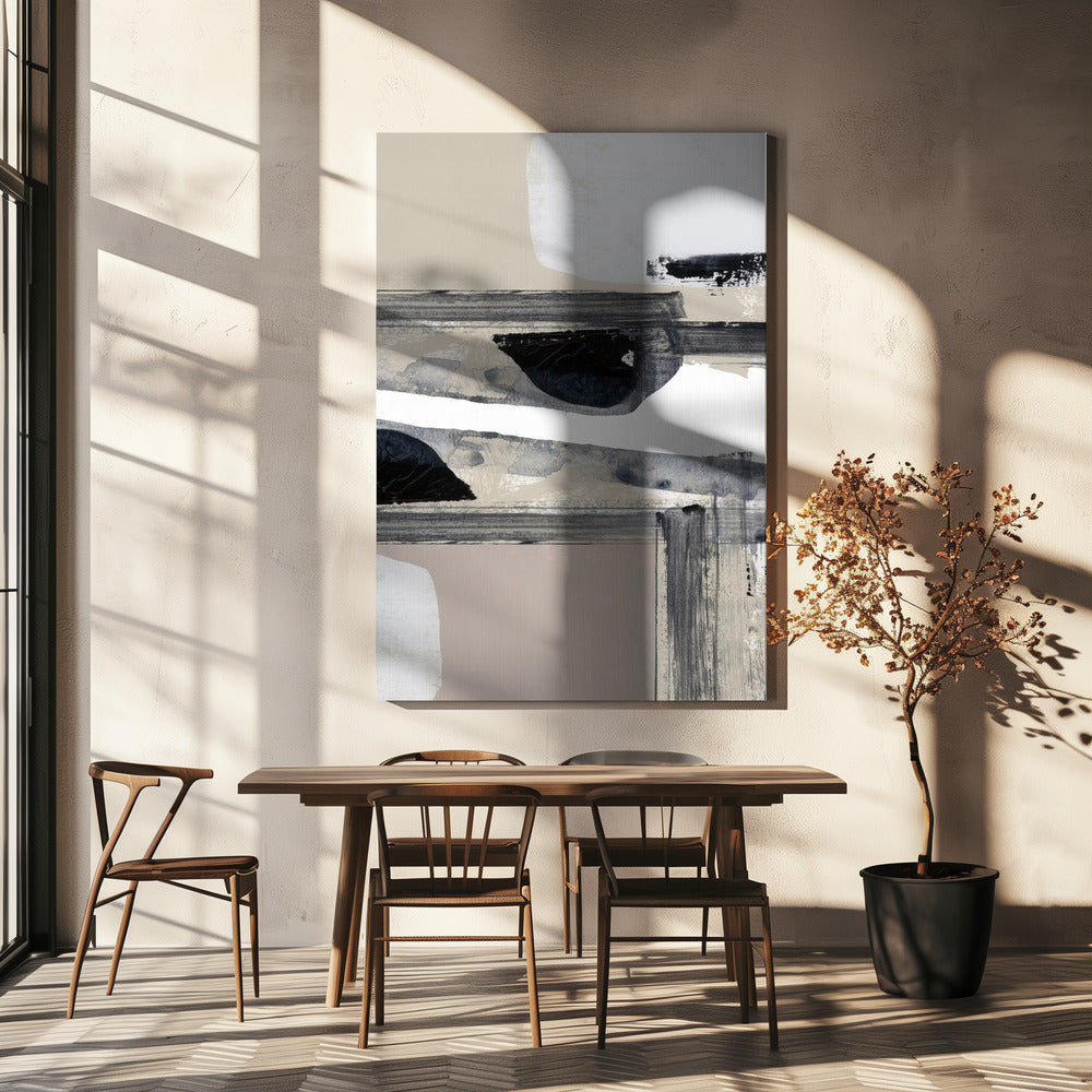 Neutrale geometrische Abstraktion | Leinwand