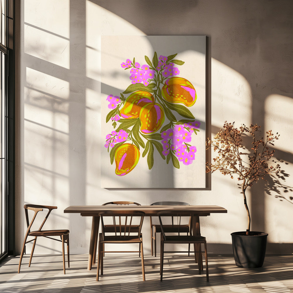 Lebendige Mangos | Leinwand