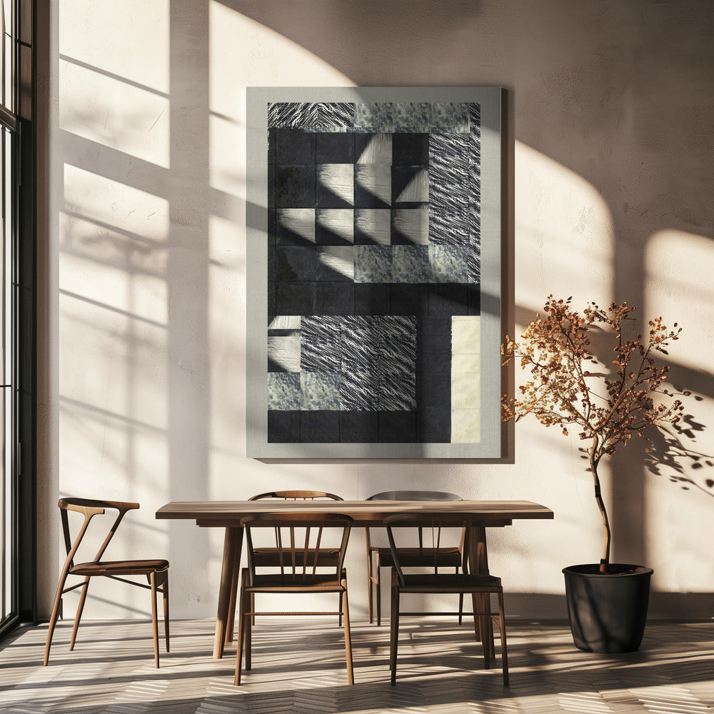 Geometrische Muster und strukturierte Fliesen | Leinwand