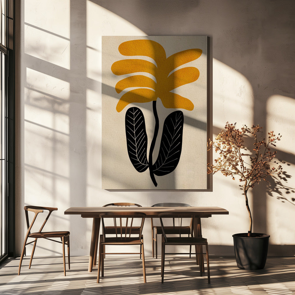 GELBE Blumenblume | Leinwand