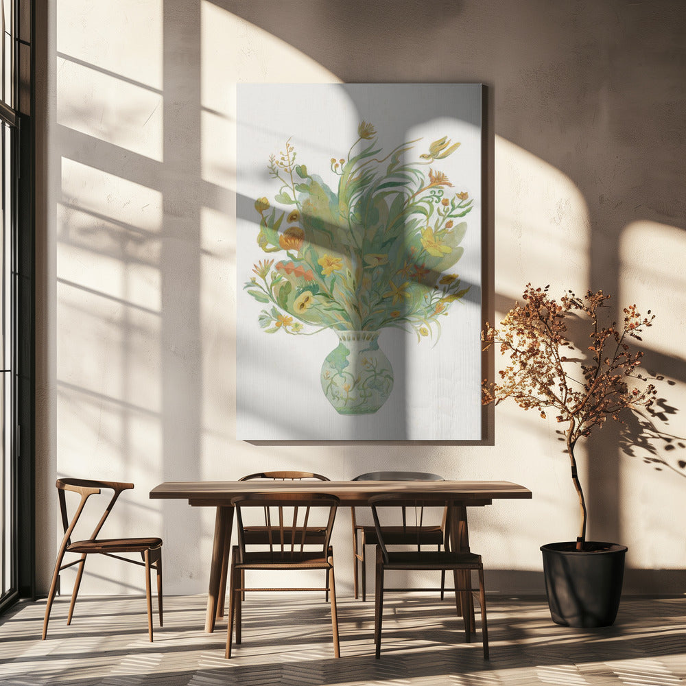 Eine Vase voller Blumen | Leinwand