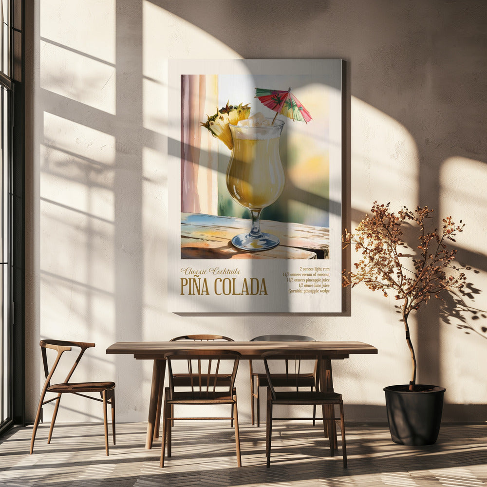 Klassische Cocktails - Pina Colada | Leinwand