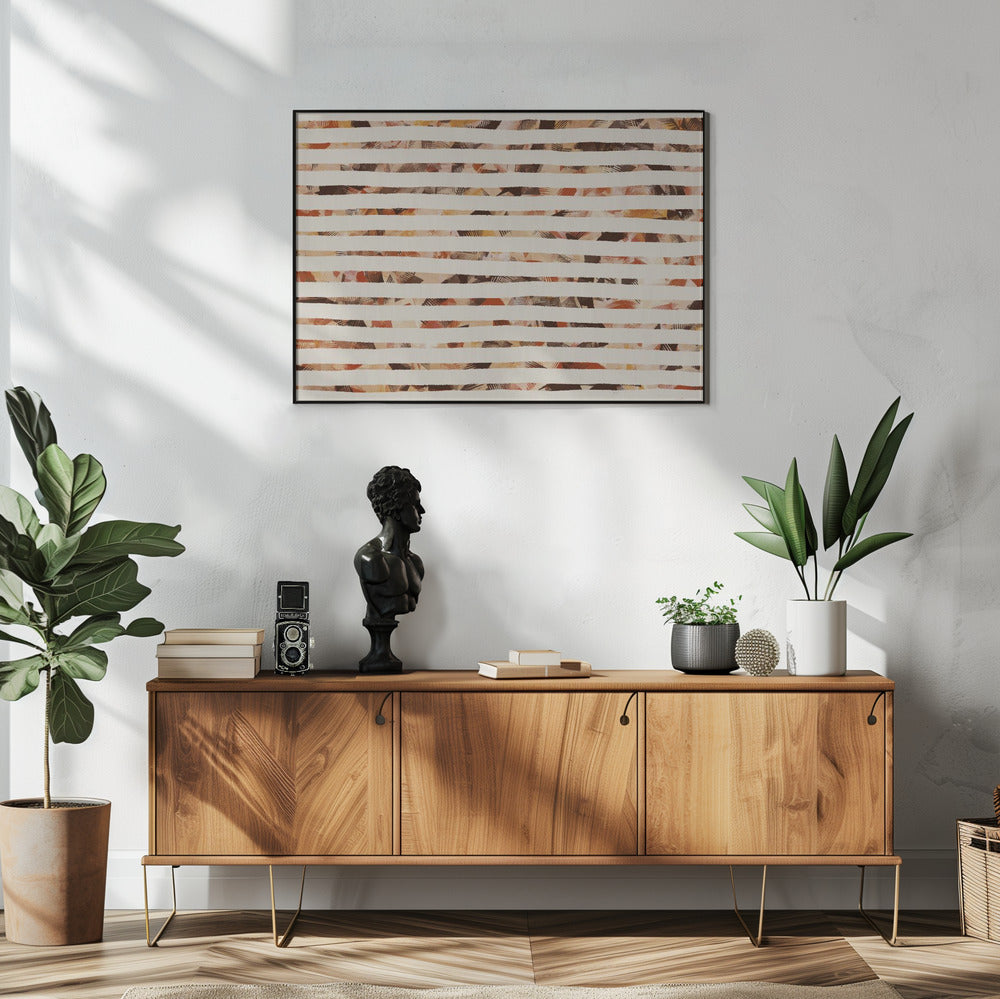 Streifen erdiger Wärme | Poster