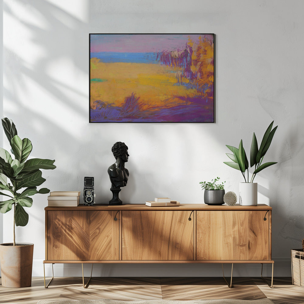 Vibrant Sunset Fields | Poster