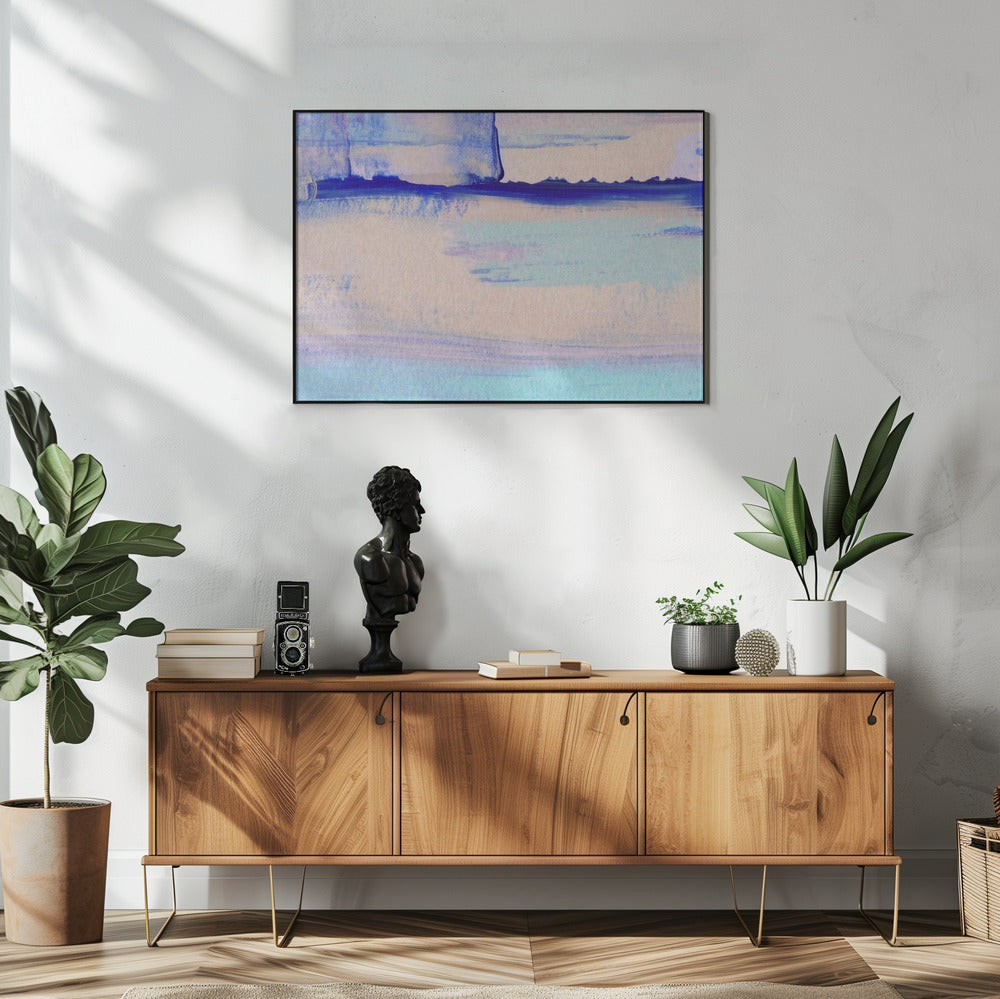 Pastellfarben gemischt mit leuchtenden Blautönen | Poster