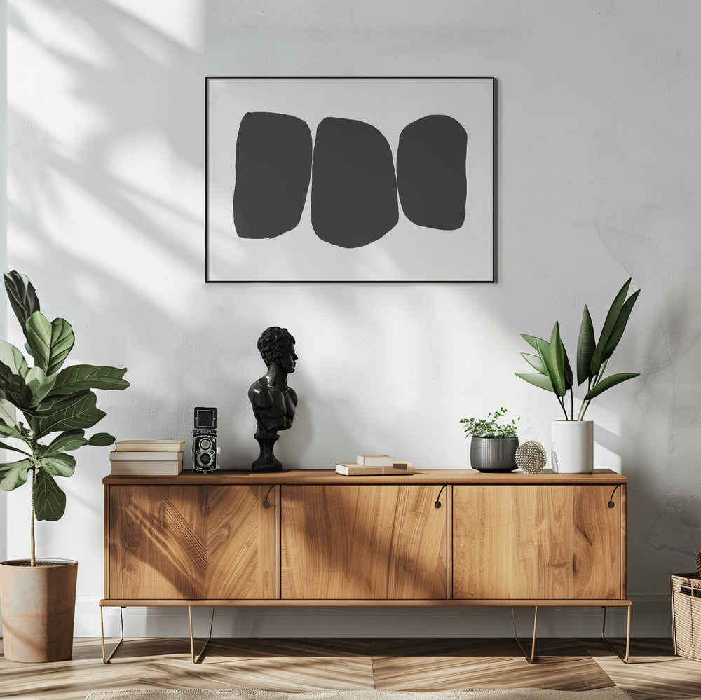Schwarze unregelmäßige Formen | Poster