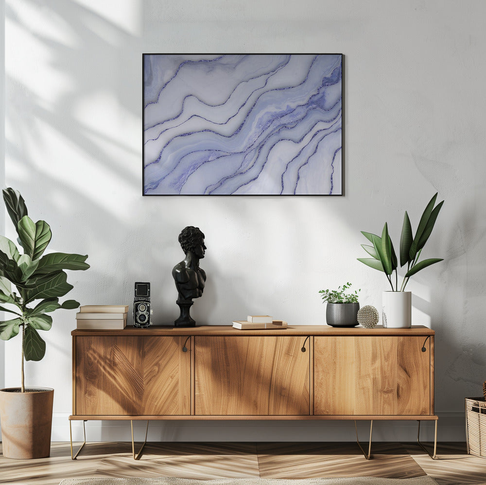 Marmor Luxus Blau | Poster