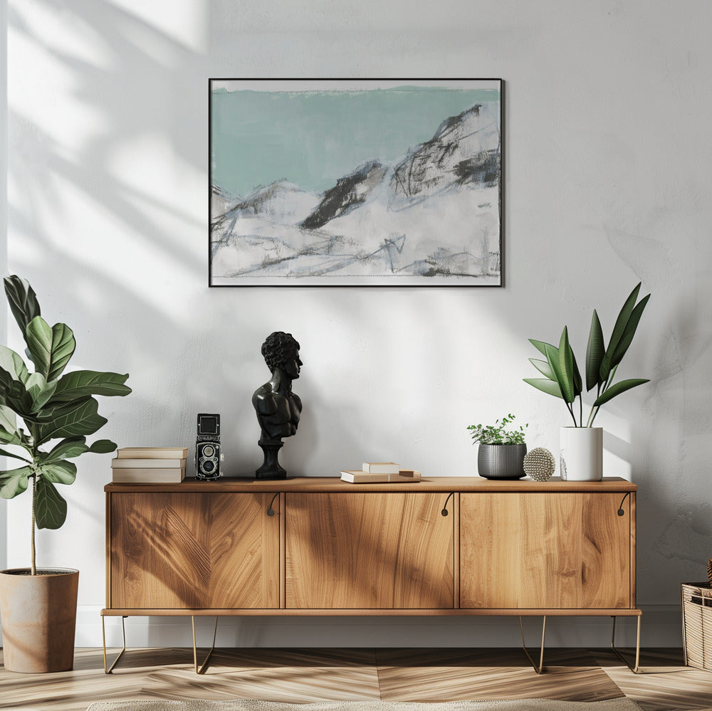 Weiße Berge Druck Nr. 1 | Poster