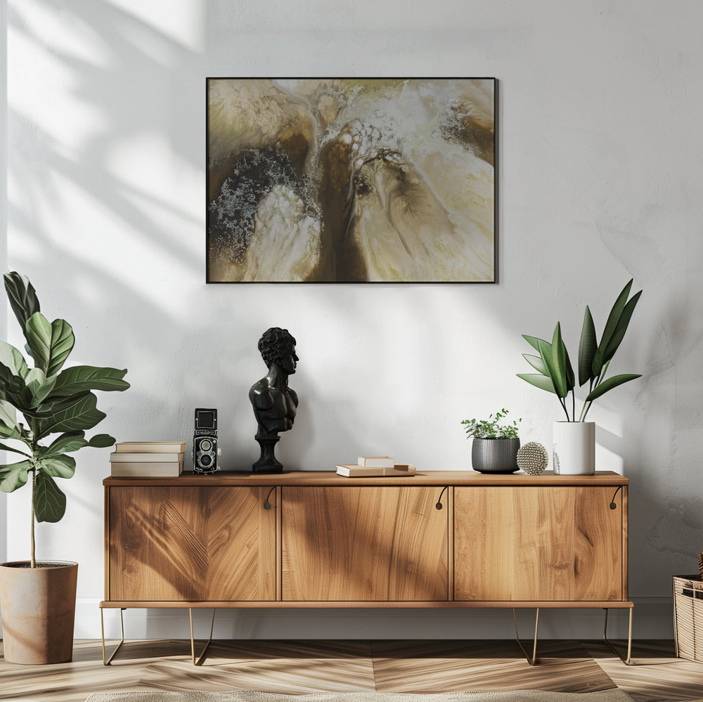 Rustikales Abstraktes – Terras Wandteppich | Poster