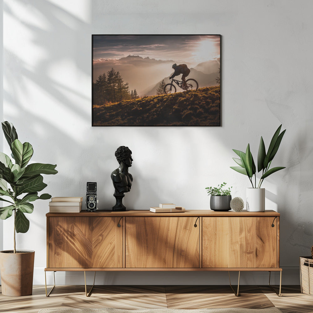 Radfahren in der goldenen Stunde | Poster