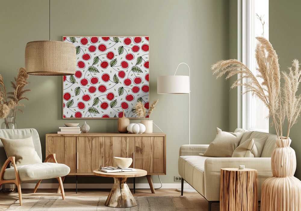 Rote Kirschen Obst | Leinwand