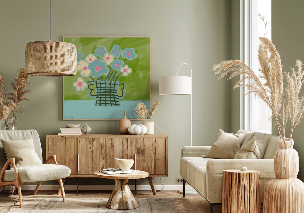 Blaue Blumen | Leinwand