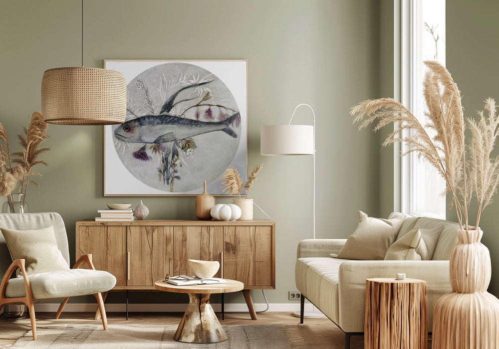 Abstrakte botanische Elemente | Leinwand