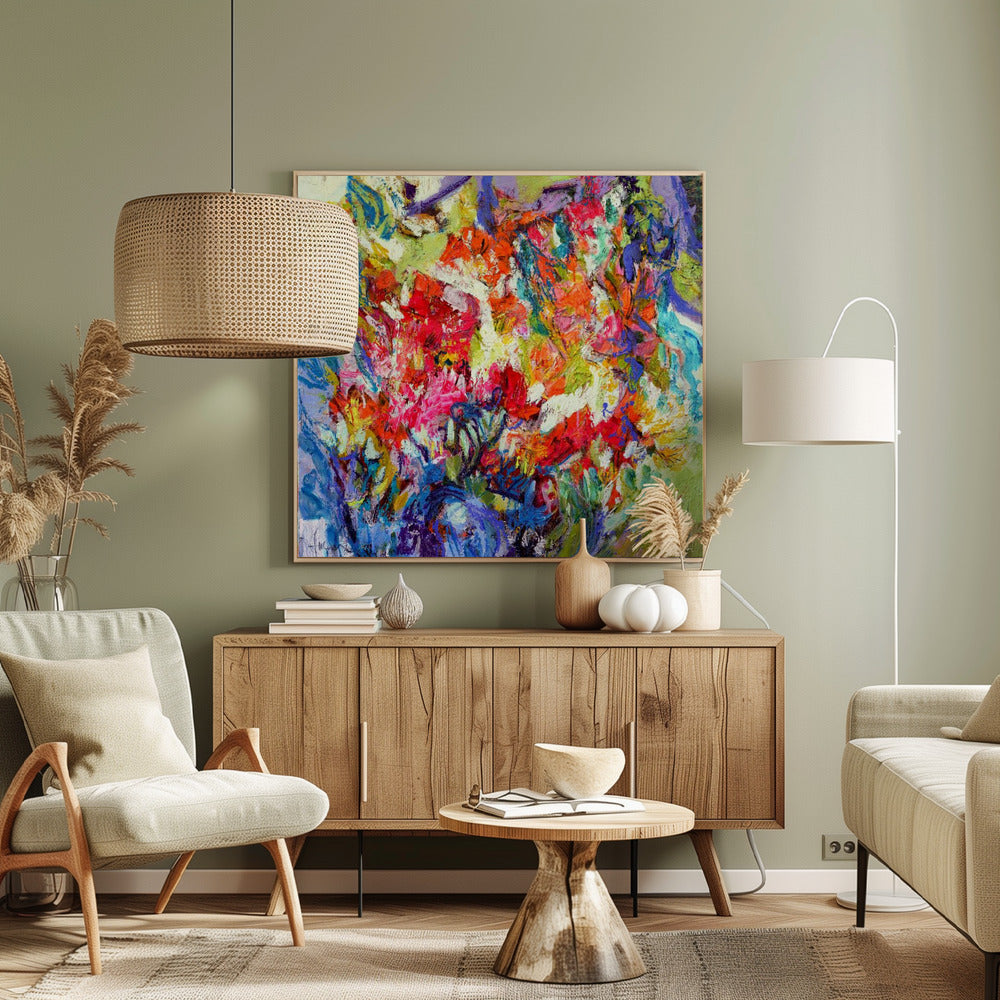 Expressionistisches farbenfrohes Abstraktes | Leinwand