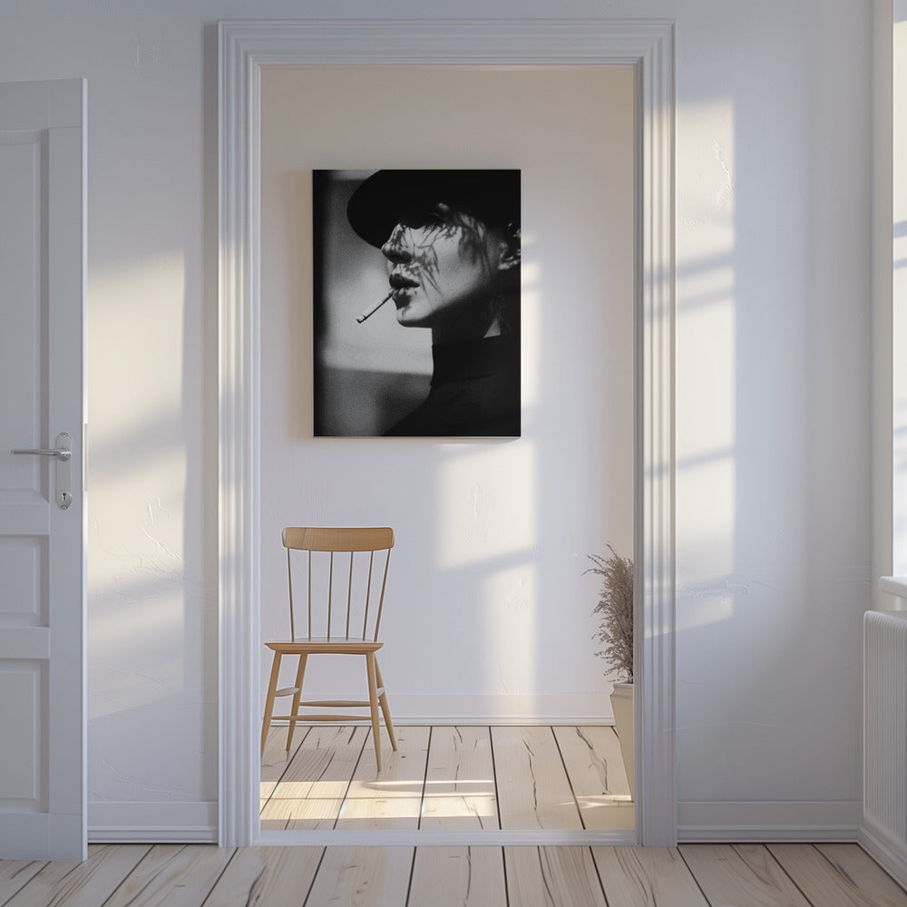 Dame in Schwarz | Leinwand