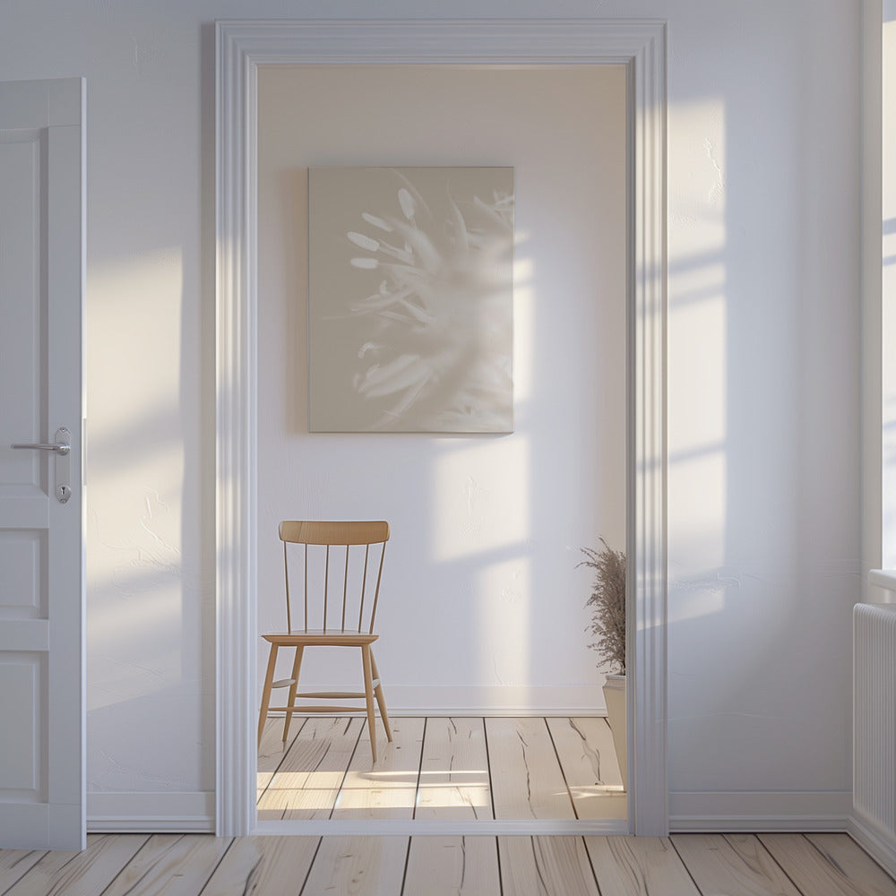 Blume Beige_1 | Leinwand