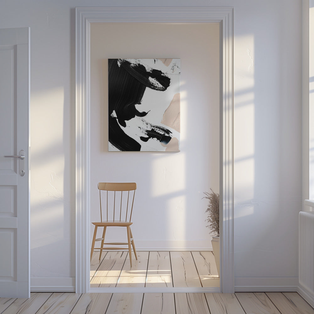 Schwarz und Nude | Leinwand