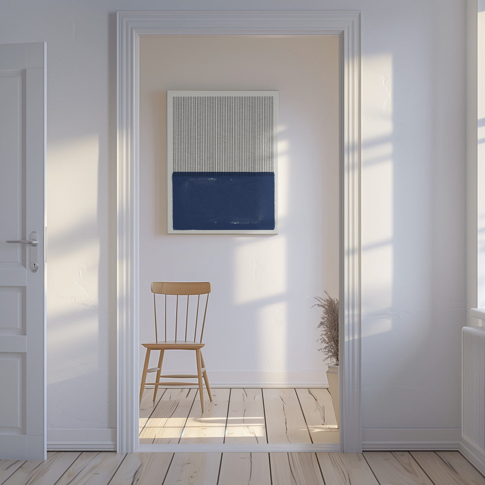 Blaue Linie Harmonie | Leinwand