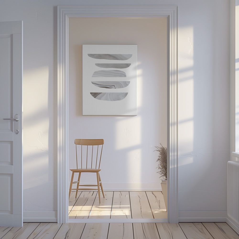 Minimalistische Marmormuster in Neutral | Leinwand