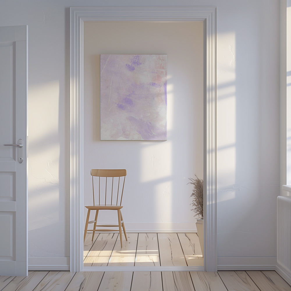 Sanfte Pastelltöne in Lavendel und Rosa | Leinwand