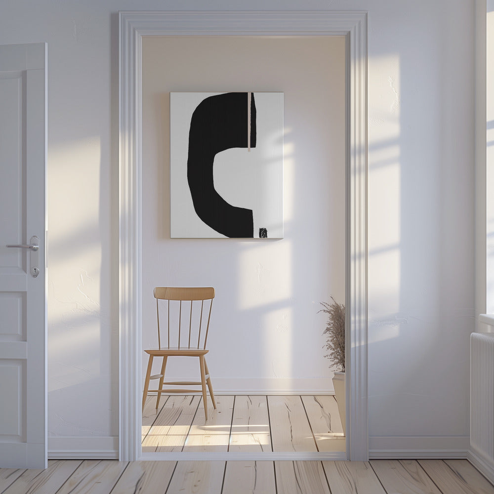 Schwarze geometrische Formen | Leinwand