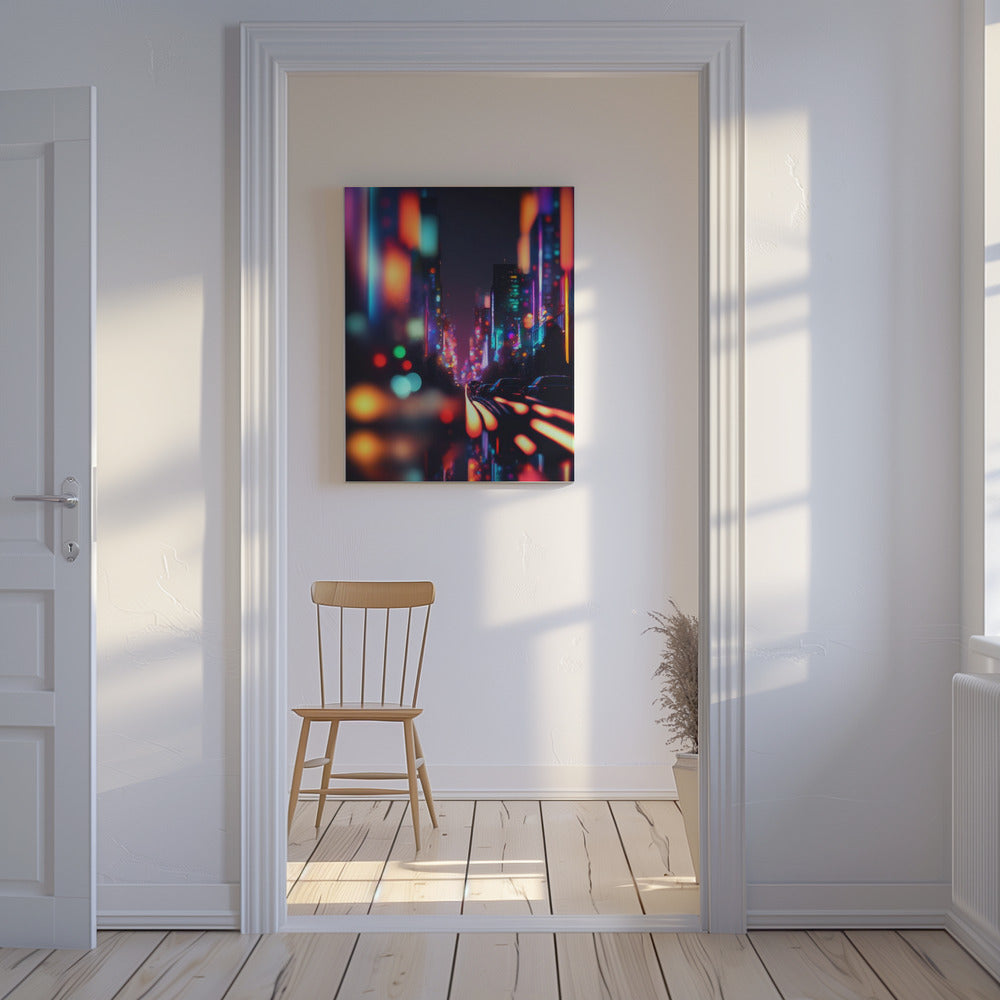 Neon-Traumlandschaft | Leinwand