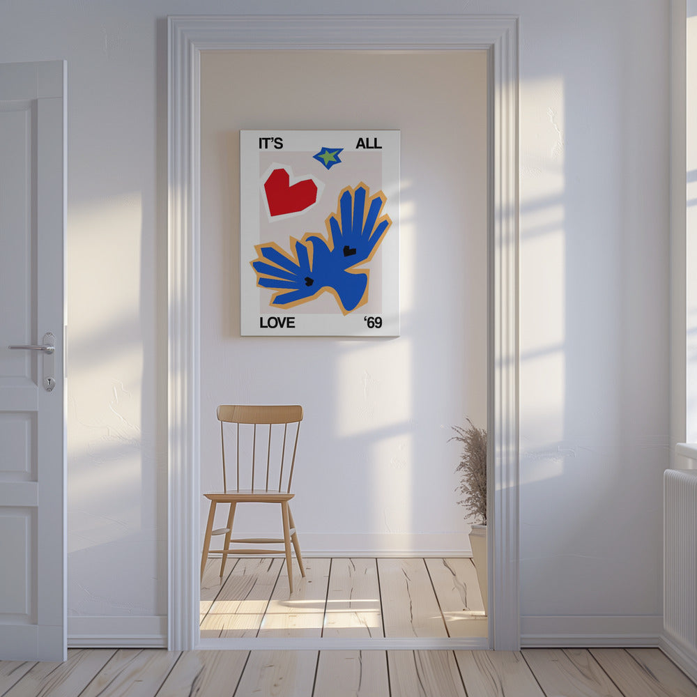 It's All Love '69 Bird Blue | Canvas