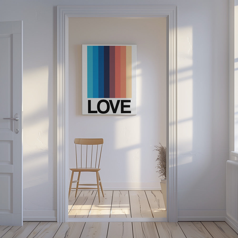 Spiegelstreifen LOVE | Leinwand