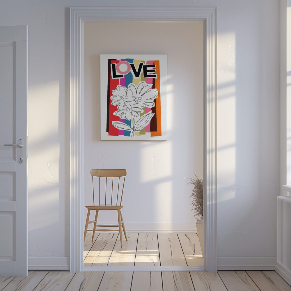 Scribble Flower Sommerfrüchte | Leinwand