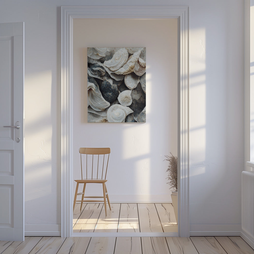 Muscheln und Stein | Leinwand