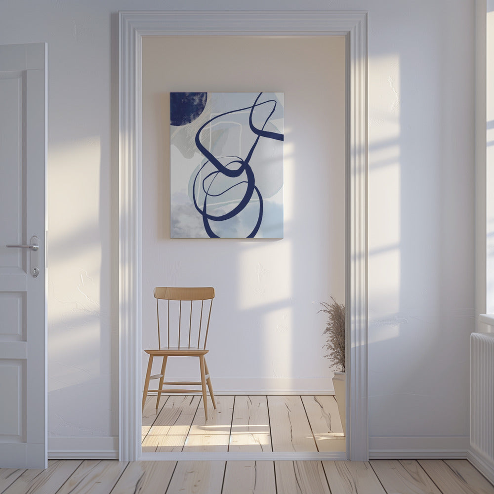 Linien von Blau-2 | Leinwand