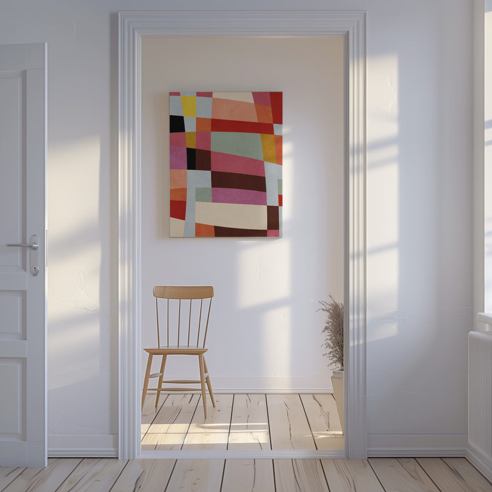 Warme Farben Bauhaus Geometrie4 | Leinwand